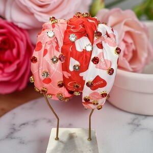 Valentine heart headband- Crystal headband
 1. Pink 2. Red 3. White New Boutique